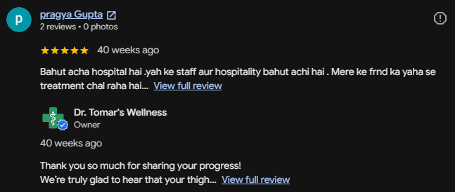 Google review screenshot